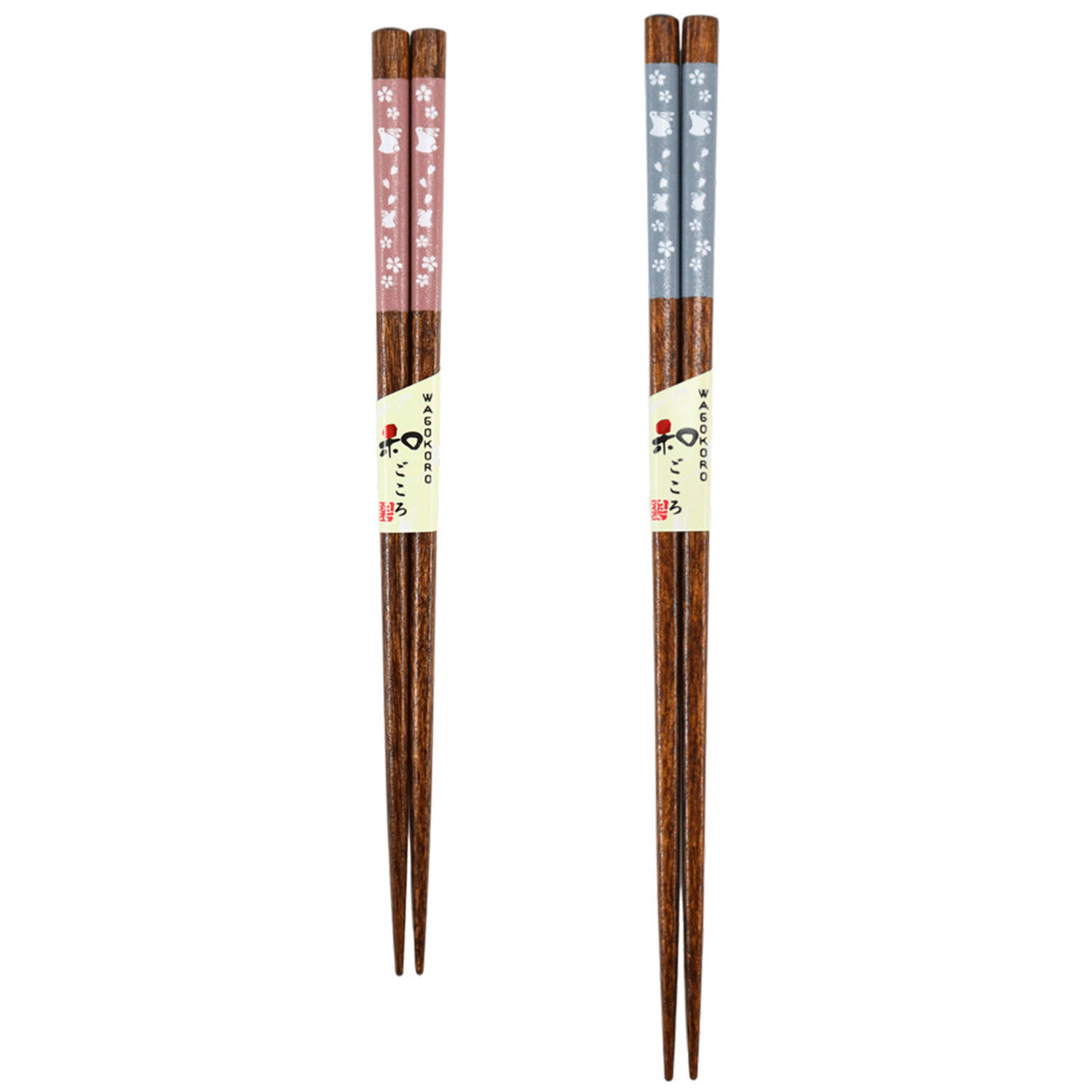 日本製櫻花兔子筷子 柔和配色 可洗碗機 粉紅21cm／水藍23cm｜食洗箸 桜とうさぎ