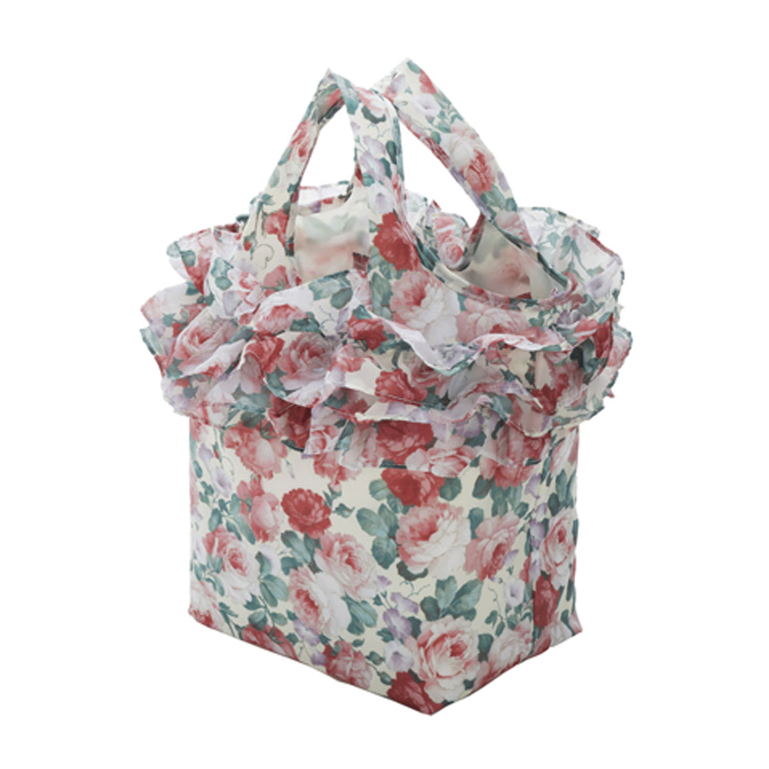 荷葉邊折疊環保購物袋 37×26cm 收進內袋 15款｜フリル付エコバッグ