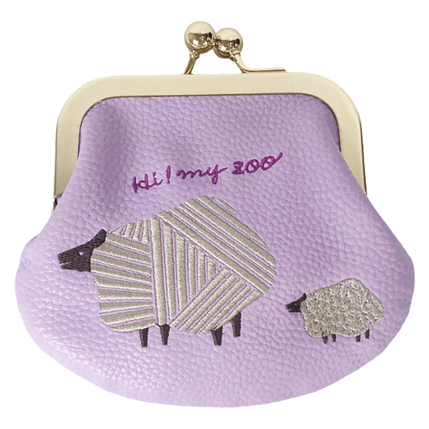 動物刺繡口金錢包 手掌大小 6款【HI！MY ZOO】｜HI！MY ZOO がま口ウォレット