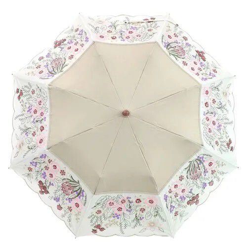 花卉刺繡 遮光100% 晴雨兼用 折疊傘 50cm