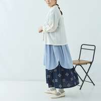 細褶感80支純棉巴里紗八分袖外套式襯衫 胸圍118cm cloudnine｜細かなシワ入り 80綿ボイル無地8分袖 ジャケット風シャツブラウス
