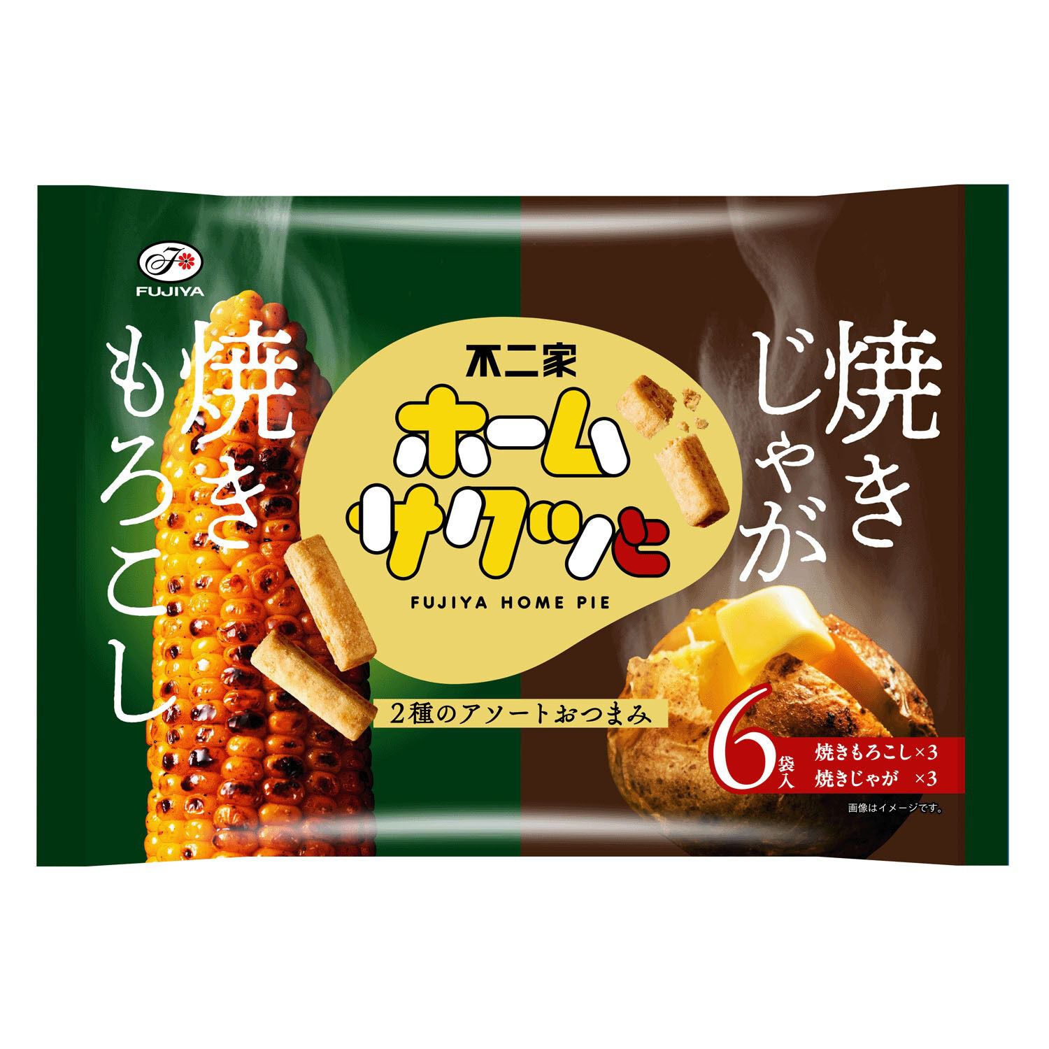 不二家 家庭脆餅 烤玉米＆烤薯仔 6入