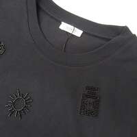 【ABISTE】前短後長下襬T恤 黑色 40號 ｜ABISTE 直輸入ウエアTシャツ