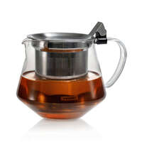 單手注茶耐熱玻璃茶壺 不鏽鋼大濾網 600ml 日本製｜クリアブリューポット