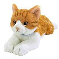 日本角色雜貨膝上貓咪玩偶M號 茶白色花紋款｜ひざねこ 茶白 Mサイズ