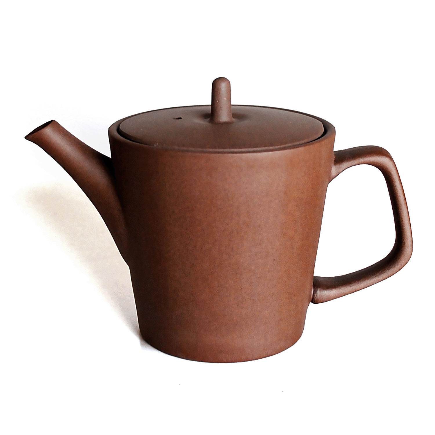 常滑燒 直筒茶壺 窯元人水合作 陶濾網 330ml 白／黑／燒締 日本製｜ロクサン常滑縦型急須