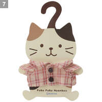 福福貓 玩偶換裝格紋襯衫｜ふくふくにゃんこ 着せ替えチェックシャツ