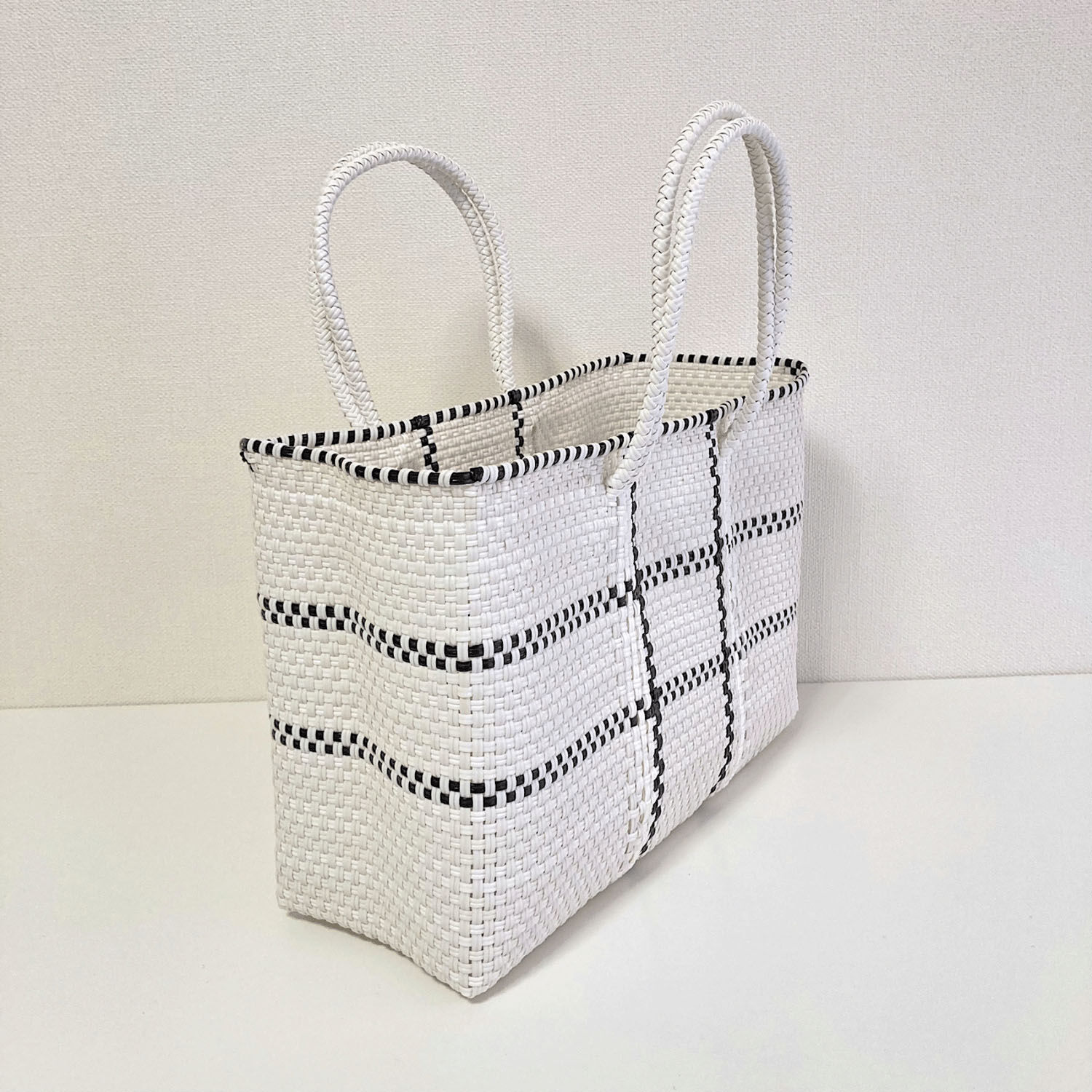 MoonBird 手工編織大容量市場包 橫型M｜精緻飾品・日本直送
