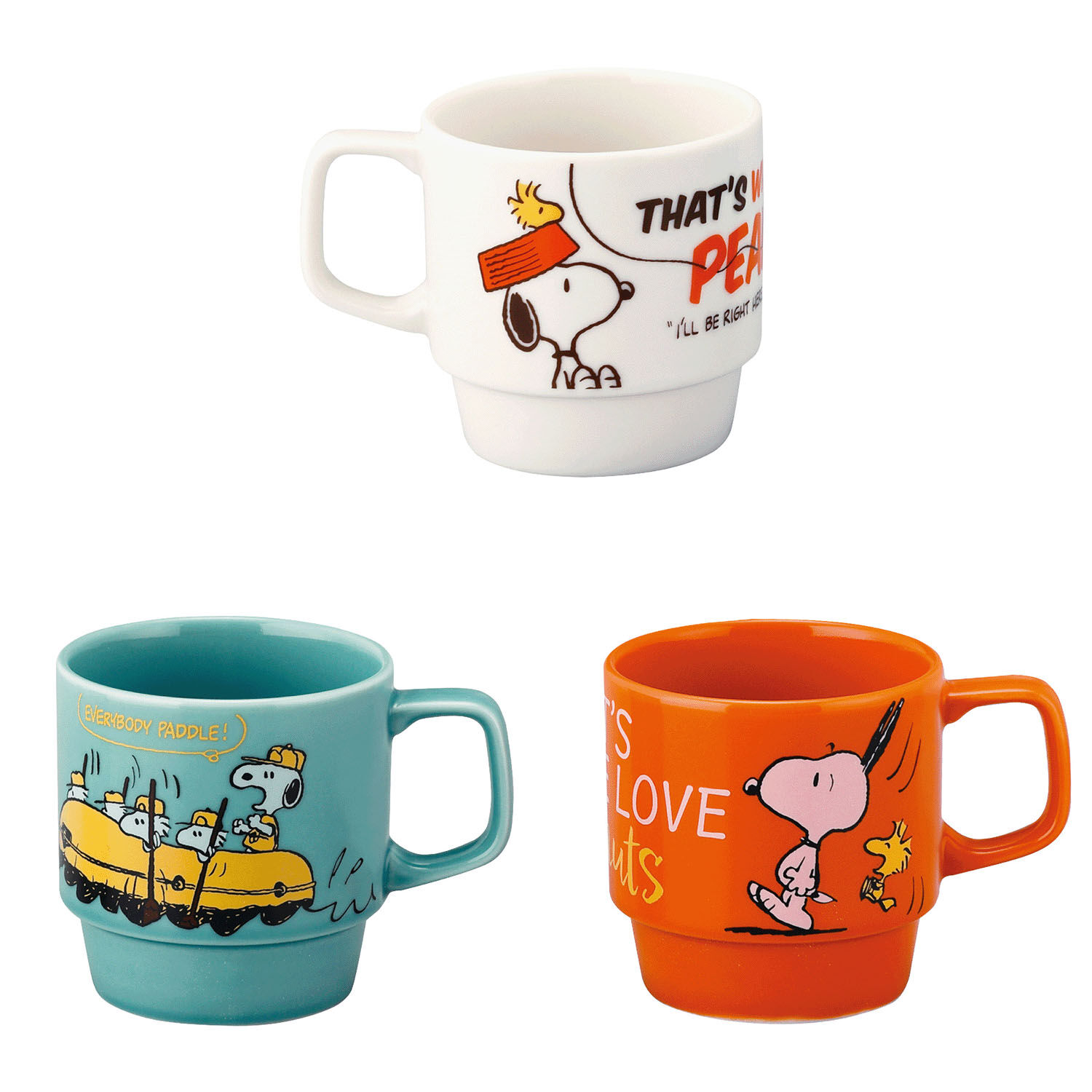 PEANUTS 史努比瓷器馬克杯 3款插畫可選 340ml｜スヌーピー スタッグマグ