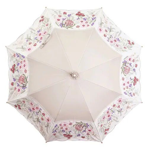 花卉刺繡 遮光100% 晴雨兼用 長傘 50cm