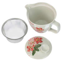 波佐見燒葉櫻茶壺 勳山窯原創 濃淡櫻花綠葉 300ml｜葉桜ポット