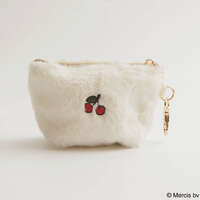 Miffy 米飛兔 長毛絨迷你梯形包 刺繡 粉紅｜ミッフィー MIFFY LONG PILE マイクロミニ台形ポーチ ピンク
