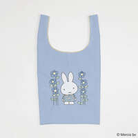 米飛兔 MIFFY 彩色刺繡購物袋 31×55cm A4可放 藍色｜ミッフィー MIFFY EMBROIDERY ショッピングバッグ ブルー