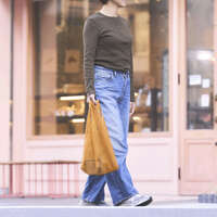 方格網眼購物袋 S H30×W28cm 側寬19cm【OMCC】｜OMCC SHOPPING BAG SQUARE MESH Sサイズ