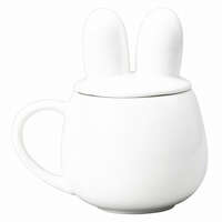 miffy 米飛兔 兔耳造型附蓋馬克杯 270ml 瓷器｜ミッフィ 耳つき蓋のマグカップ