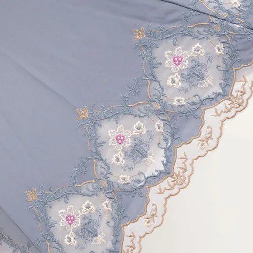 蕾絲花刺繡 遮光100% 晴雨兼用 長傘 50cm