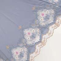 蕾絲花刺繡 遮光100% 晴雨兼用 長傘 50cm｜完全遮光 （晴雨兼用）女優日傘 「ダマスクオーガンジー刺繍かわず張り」